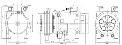 Автомобильный компрессор кондиционера Титан TM31 A2 24V